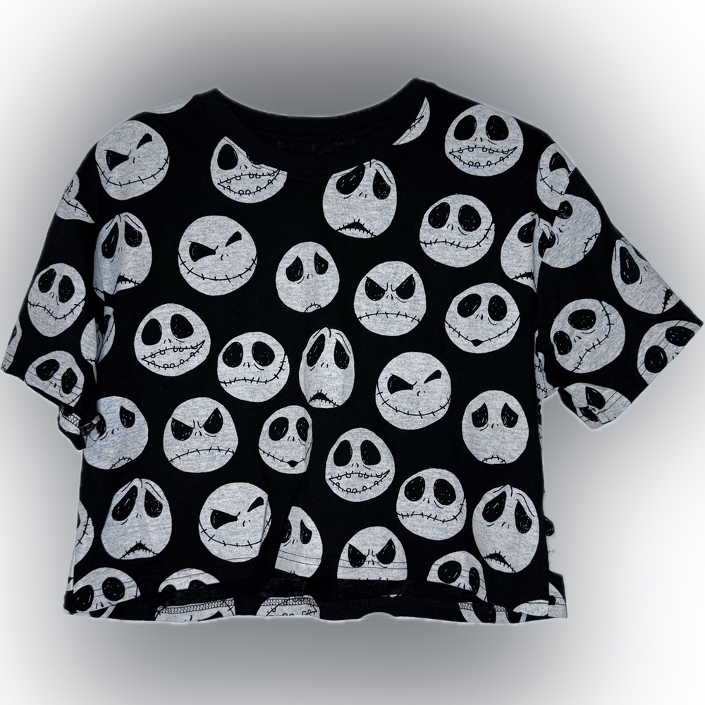 Disney 'Jack' The Nightmare Before Christmas Cropped T-shirt Juniors Size XL